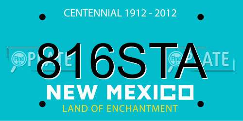 816STA New Mexico License Plate
