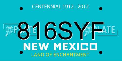 816SYF New Mexico License Plate