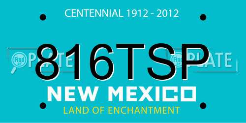 816TSP New Mexico License Plate