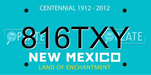 816TXY New Mexico License Plate