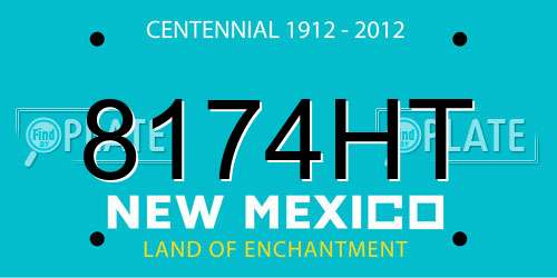 8174HT New Mexico License Plate