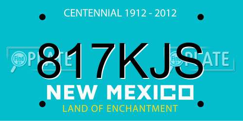 817KJS New Mexico License Plate