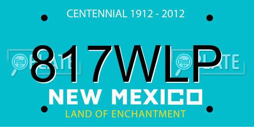 817WLP New Mexico License Plate