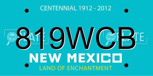 819WCB New Mexico License Plate