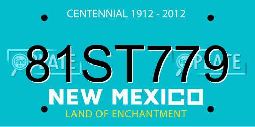 81ST779 New Mexico License Plate