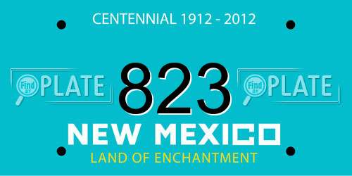 823 New Mexico License Plate