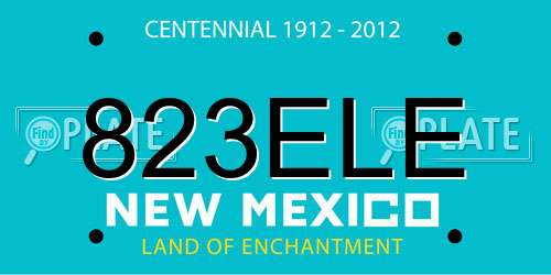 823ELE New Mexico License Plate