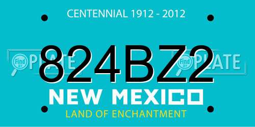 824BZ2 New Mexico License Plate