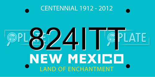 824ITT New Mexico License Plate