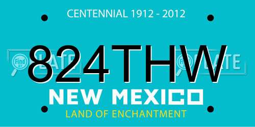 824THW New Mexico License Plate
