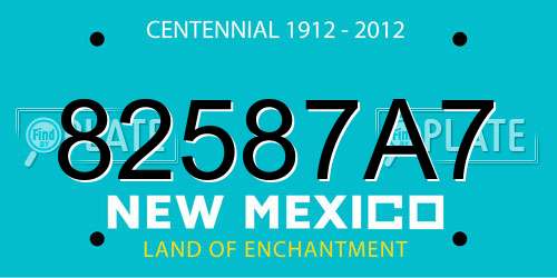 82587A7 New Mexico License Plate