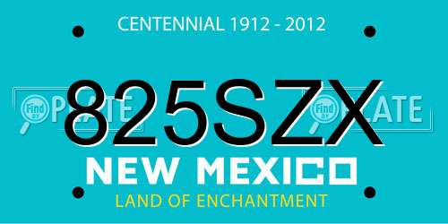 825SZX New Mexico License Plate