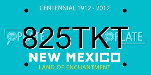 825TKT New Mexico License Plate