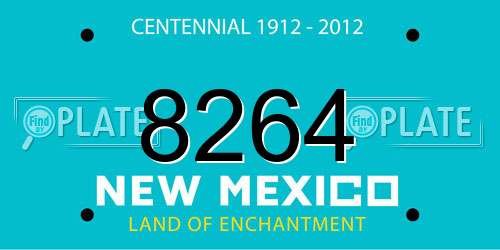 8264 New Mexico License Plate