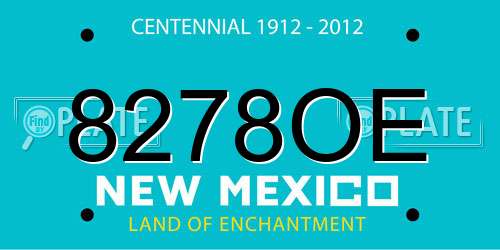8278OE New Mexico License Plate