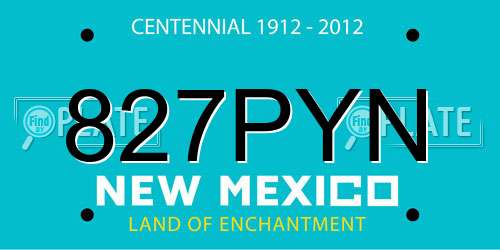 827PYN New Mexico License Plate