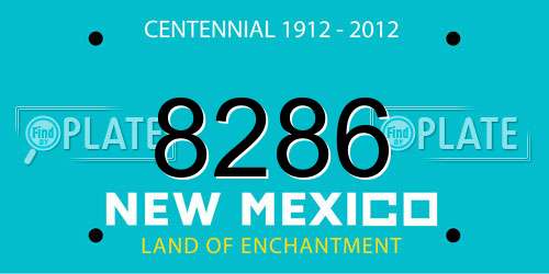 8286 New Mexico License Plate