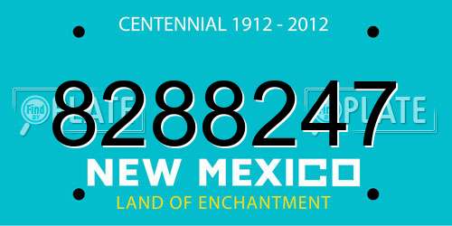 8288247 New Mexico License Plate