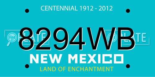 8294WB New Mexico License Plate