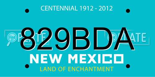 829BDA New Mexico License Plate