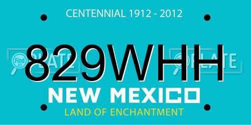 829WHH New Mexico License Plate