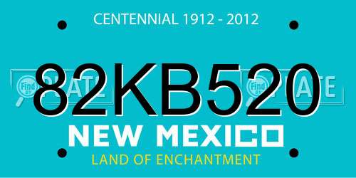 82KB520 New Mexico License Plate