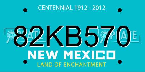 82KB570 New Mexico License Plate