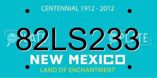 82LS233 New Mexico License Plate
