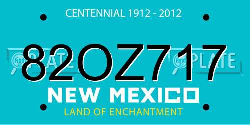 82OZ717 New Mexico License Plate