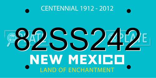 82SS242 New Mexico License Plate