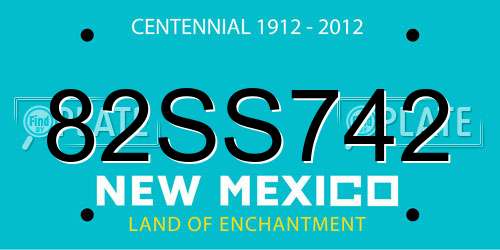 82SS742 New Mexico License Plate