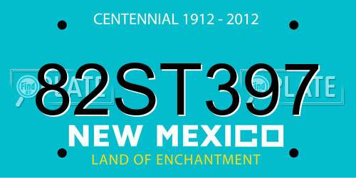 82ST397 New Mexico License Plate
