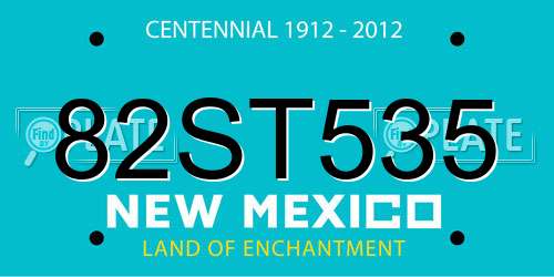 82ST535 New Mexico License Plate