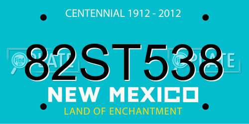 82ST538 New Mexico License Plate