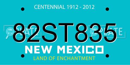 82ST835 New Mexico License Plate