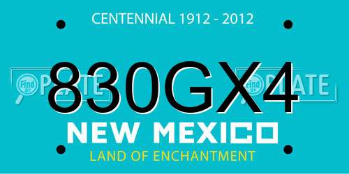 830GX4 New Mexico License Plate
