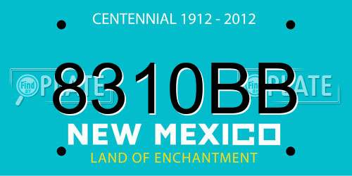 8310BB New Mexico License Plate