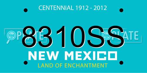 8310SS New Mexico License Plate
