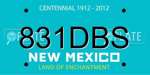 831DBS New Mexico License Plate