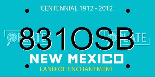 831OSB New Mexico License Plate