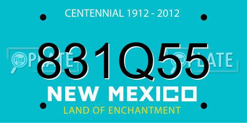 831Q55 New Mexico License Plate