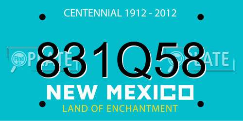 831Q58 New Mexico License Plate