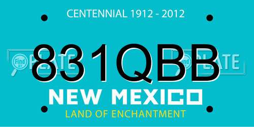 831QBB New Mexico License Plate