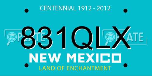 831QLX New Mexico License Plate