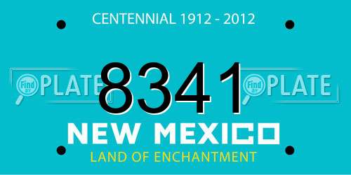 8341 New Mexico License Plate