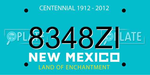 8348ZI New Mexico License Plate