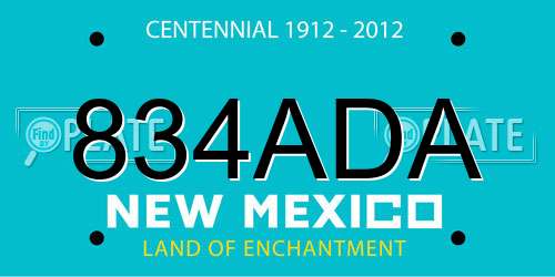 834ADA New Mexico License Plate