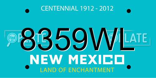 8359WL New Mexico License Plate