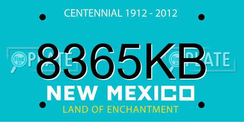 8365KB New Mexico License Plate