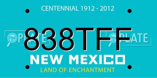 838TFF New Mexico License Plate